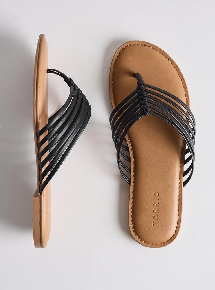 Strappy Braided Flip Flop (WW)