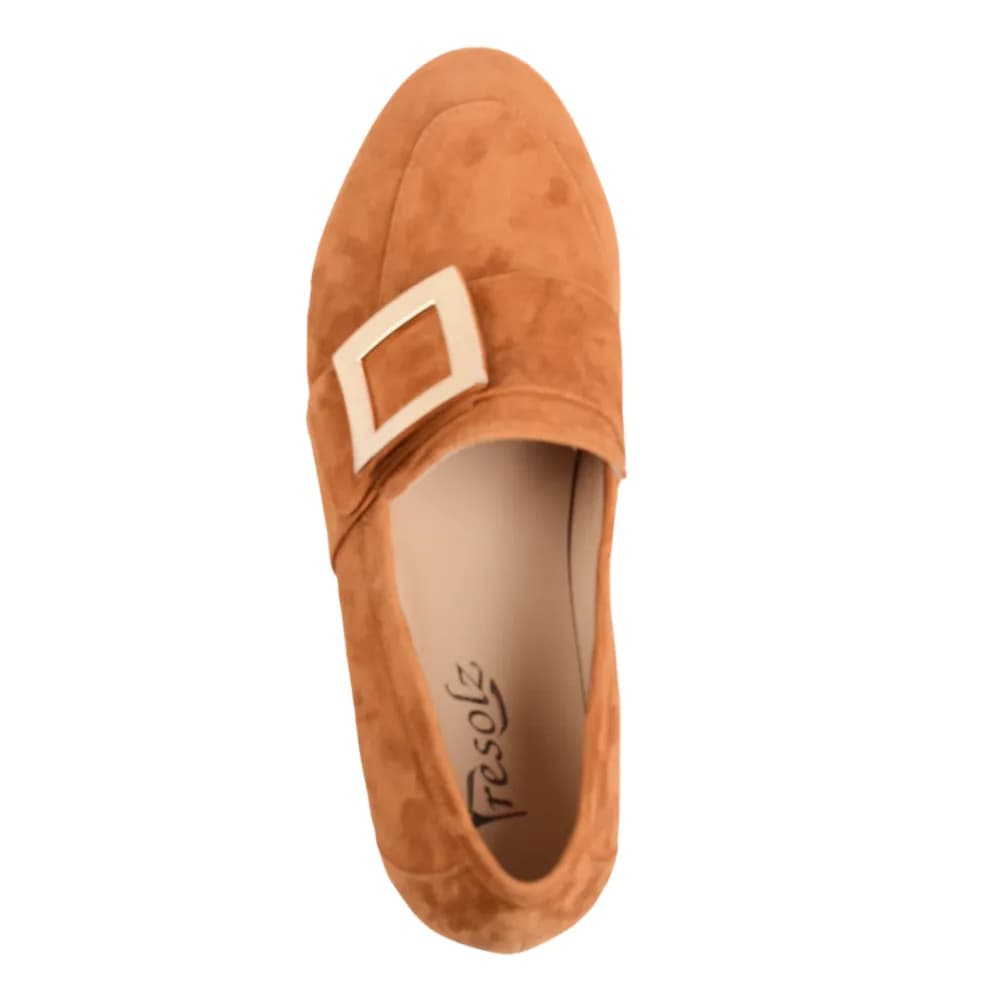 Jackie Women's Loafers - Buckle Accent - Suede