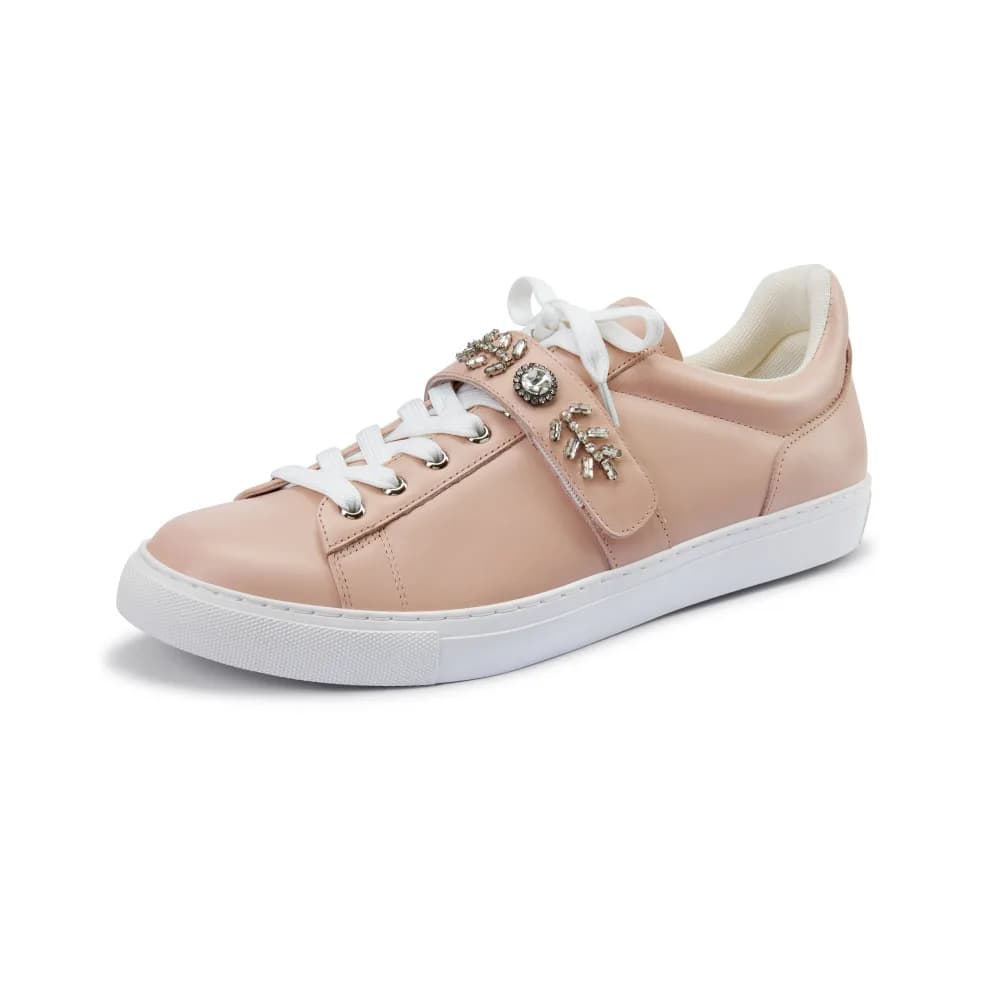 Gabby Dress Sneaker - Crystal Detailing - Cup Sole - Leather