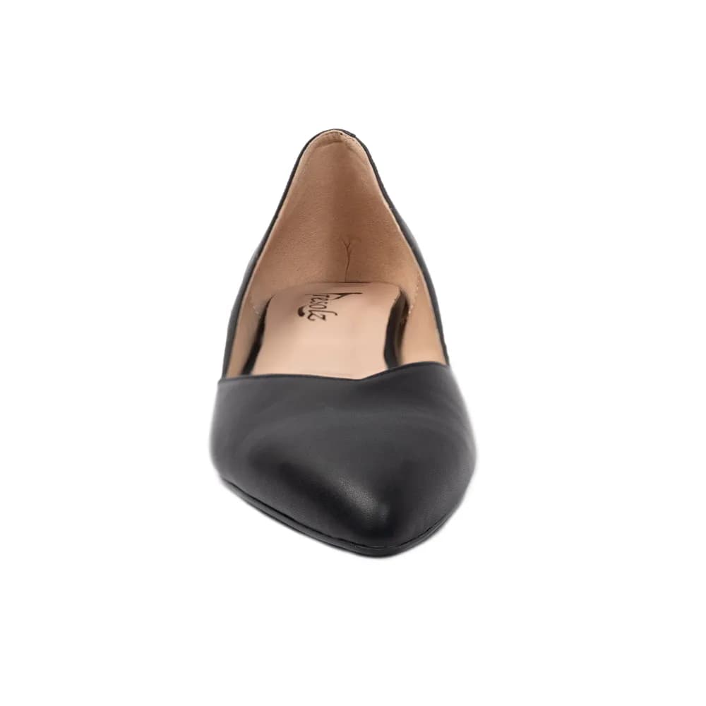 Soleil Women’s Flats - Pearl Accent - 1" Heel - Gold Trim