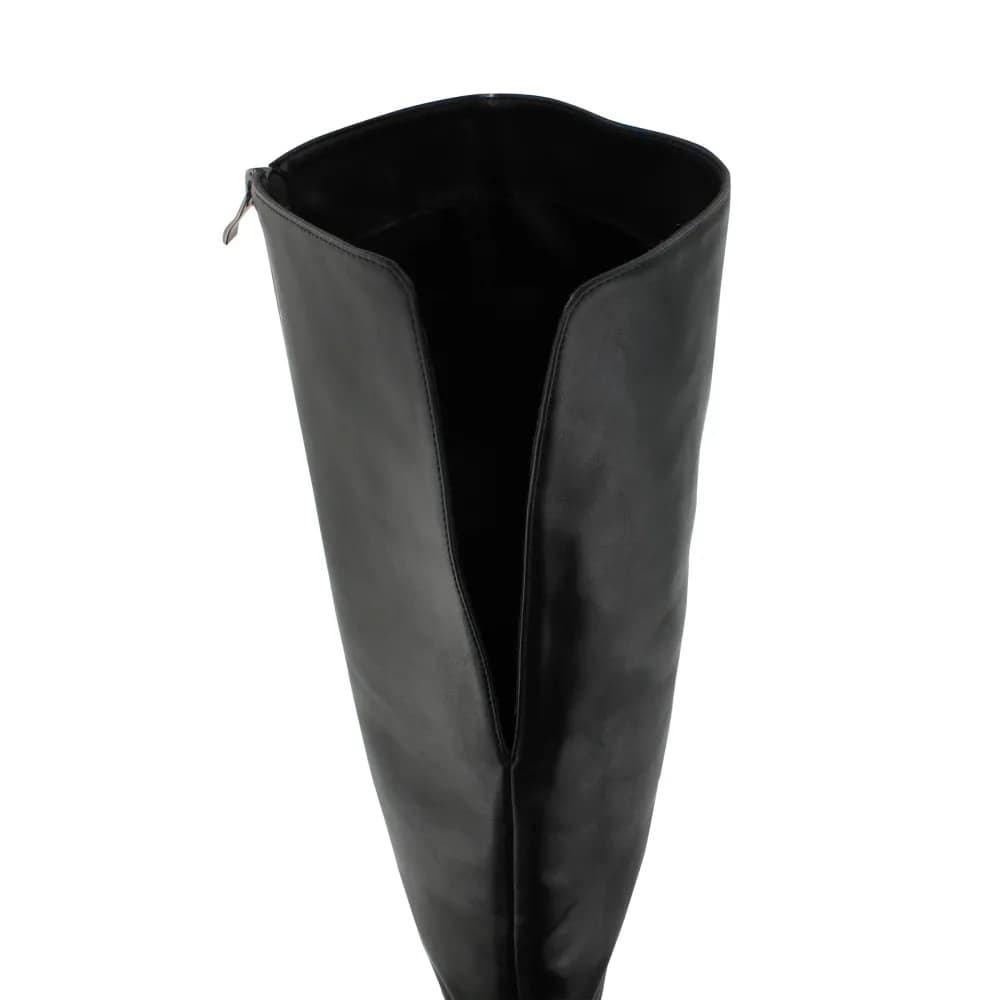 Teanna Women’s Boots - Thigh High – Kitten Heel – Vegan