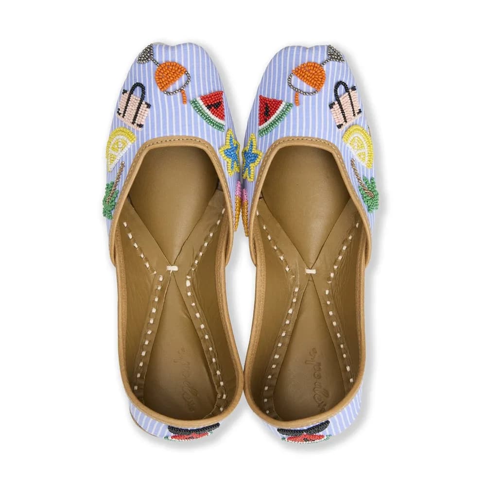 Aperol Travel Handmade Leather Shoes | Summer Resort Comfortable Flats