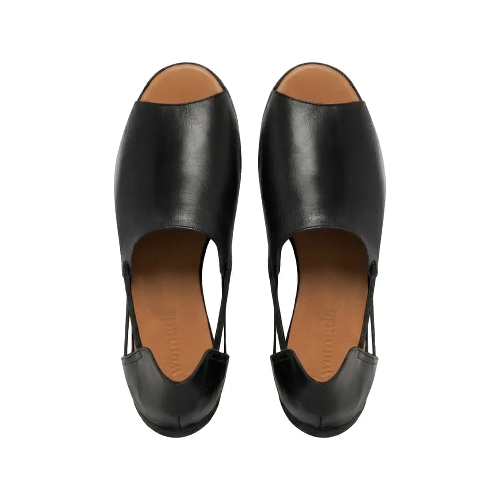 Jet Black Peep Toes