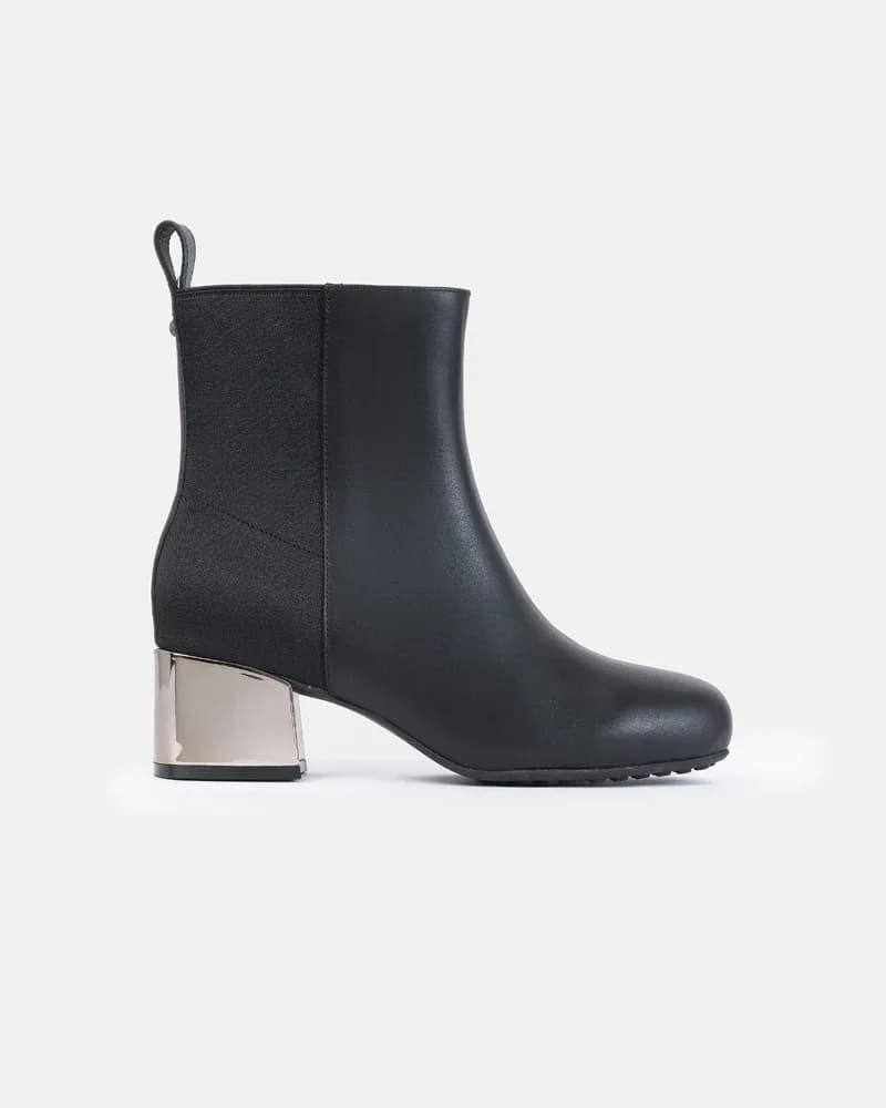 Jackie Half Stretch Silver Heel Bootie