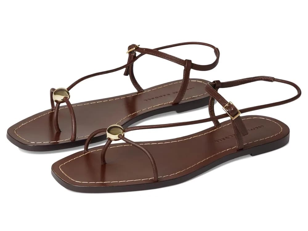 Lara Strappy Flat Sandals with Ball